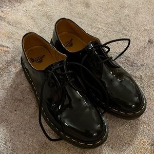 Dr. Martens Black Flats with Glossy Finish